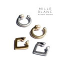 TRANSIT ACCSESSORY 【mille blanc】イヤーカフ,イヤカフ,セット,2つセット,重ねづけ,組み合わせ,おしゃれ,パール,つや消し,マット,スクエア,しかく,コーディネート,片耳用,オールシーズン,ゴールド,シルバー,パッケージ