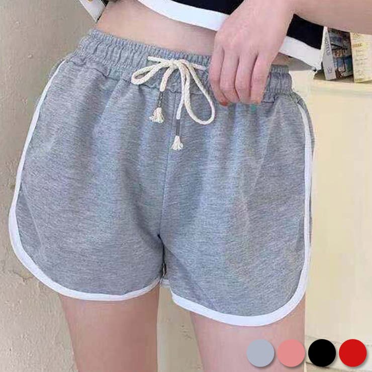 ZI-ON レディース ショートパンツ ライン サイドライン パイピング 半ズボン カジュアル アメカジ 韓国ファッション M L XL「8002」【TM20】 パンツ・ズボン