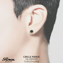 【5/16 1:59まで 5%OFFクーポン】BJ DIRECT roen ロエン ピアス メンズ アクセサリー 1粒 1石 サークル ラウンド 丸 シルバー ...