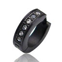 【5/16 1:59まで 5%OFFクーポン】2PIECES 【メンズピアス】【ステンレスアクセサリー】■spi0040■バラ売り■クールなBLACKに光のイン...