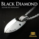 2PIECES 【シルバーネックレス】【メンズ】【ブラックダイヤモンド】◆beiroba0003●専用ギフトボックス付き■感性に響く追求されたシンプルARROW...