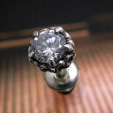2PIECES 【メンズピアス】【シルバーアクセサリー】【シルバーピアス】◆pi0369●バラ売り(片耳のみ)■シャープな5角の爪が美しさを感じさせる5つのフレ...