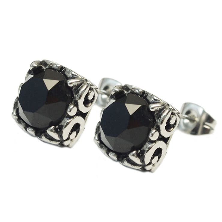 【10%OFFクーポン!11/27(木)1:59まで】ピアス専門店HOMESLICEPRODUCTIONS 316Lサージカルステンレス トライバルスクエアピア...