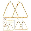 elamour ゴールド ピアス レディース トライアングル ゴールドアクセサリー gold triangle アクセサリー