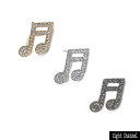 【10%OFFクーポン!11/27(木)1:59まで】Eight Channel ブローチ 音符 16分音符 キュービックジルコニア スワロフスキー ゴールド ...