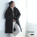 【マラソン期間中 5%OFFクーポン】sankyo shokai キルティングコート 中綿 コート レディース アウター フード付き ブランド Filomo ゆったり 大きめ オーバーサイズ ナイロン 暖かい 軽い 秋 冬 防寒 クリスマス ギフト プレ