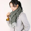 【8/11まで5%OFFクーポン】sankyo shokai カシミヤ 100% ストール マフラー レディース ハウンドトゥース 格子柄 大判 厚手 【184...