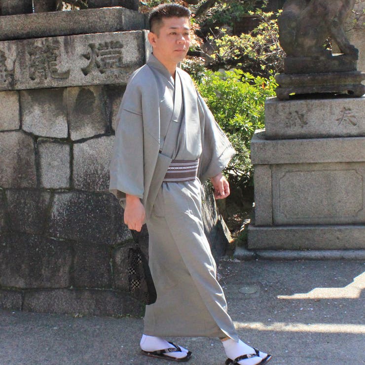 【10％OFFクーポン！4/17(金)9:59まで】京のおしゃれ屋 着物 男性 メンズ 単品 袷着物 洗える着物 浴衣・着物