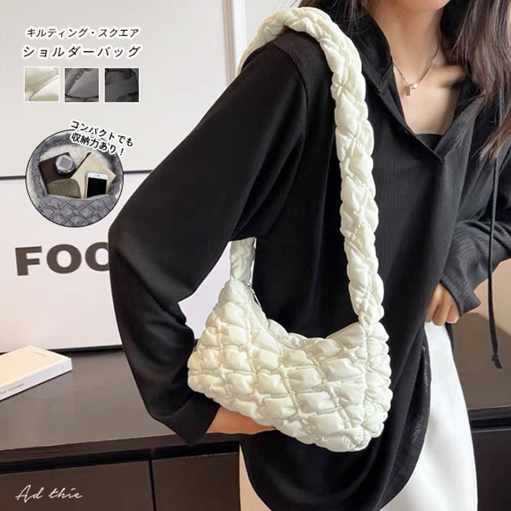 【10％OFFクーポン！3/26(木)1:59まで】ad thie キルティング・スクエア ショルダーバッグ バッグ・鞄
