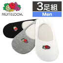 99HeadwearShop 【3足セット】FRUIT OF THE LOOM ロゴ ソックス メンズ フルーツオブザルーム 靴下 インステップ カバーソックス...