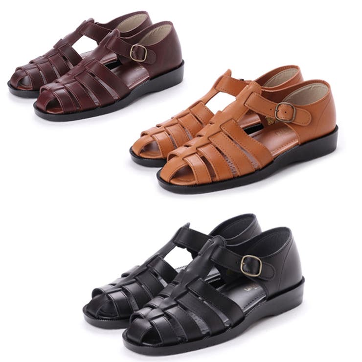 K's PLUS メンズ 本革 ドライビングシューズ グルカサンダル カメサンダル カメシューズ ドクターシューズ 紳士 日本製 カウンター付き(16) GC1116 シューズ・靴