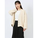 TAKA-Q WOMEN ノーカラー コクーン ニットジャケット トップス