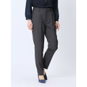 【5/15限定 15%OFFクーポン】TAKA-Q WOMEN シャークスキン テーパードパンツ グレー(セットアップ可能) スーツ