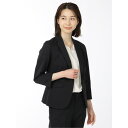 TAKA-Q WOMEN クールドッツ/COOL DOTS セットアップ 1ボタン7分袖ジャケット 黒 スーツ