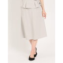 【5%OFFクーポン 9/11 1:59まで】TAKA-Q WOMEN ダブルクロス フレアースカート ライトグレー(セットアップ可能) スカート
