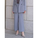 【5/16 1:59まで 5%OFFクーポン】TAKA-Q WOMEN 麻調合繊 プルオンワイドパンツ(セットアップ可能) スーツ