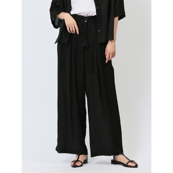 TAKA-Q WOMEN ハンチ/HUNCH COOL TOUCH タックストレートパンツ パンツ・ズボン