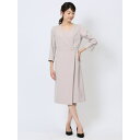 【5%OFFクーポン 9/11 1:59まで】TAKA-Q WOMEN ウーリッシュ カシュクールワンピース ライトグレー(セットアップ可能) ワンピース・ドレス