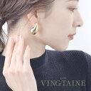 VINGTAINE ピアス イヤリング メタル ぽってり 樹脂 CCB 軽い 大ぶり 個性的 耳元のお洒落 アクセサリー 大人カジュアル シンプル P5237 ...