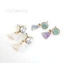 monamona トルコカラージオメトリーピアス 幾何学小ぶりエスニック アクセサリー
