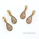 monamona しずく型ゴールド下がりイヤリング アクセサリー
