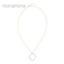 monamona ひし形モチーフ2連ロングネックレス アクセサリー