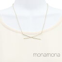 monamona クロスバーショートネックレス アクセサリー