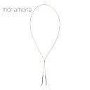 monamona ガンメタリックスライドY字ネックレス アクセサリー