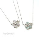 monamona ミルキーストーンフラワーモチーフネックレス アクセサリー