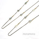 monamona スネークチェーンカットビーズネックレス アクセサリー