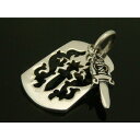 laplateriashu シルバー925☆★紋章のペンダントヘッド★シルバー925 ドッグタグにデザインがあしらわれて剣もセットになったペンダントトップ 【ペ...