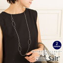 アクセサリーSalt オーバルリング&チェーンアシンメトリー ロングネックレス レディース ゴールド/シルバー アクセサリー