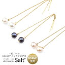 アクセサリーSalt アメリカンピアス パール 一粒 揺れる ピアス K14GF 金属アレルギー対応 ゴールド フィルド チェーン ロング ゆれる 大人 アクセサリー