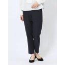 【マラソン期間中 5%OFFクーポン】TAKA-Q WOMEN ダブルクロス テーパードパンツ 紺(セットアップ可能) スーツ