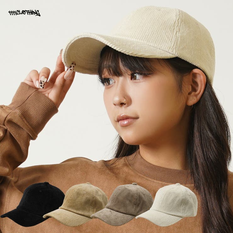 ONE 4 PREMIUM コーデュロイ 帽子 レディース キャップ レディース ローキャップ 無地 コーデュロイキャップ 浅め 男女兼用 ユニセックス サイズ調整可能 春 秋 冬 韓国ファッション ストリート系 ブランド ストリートファッション 帽子