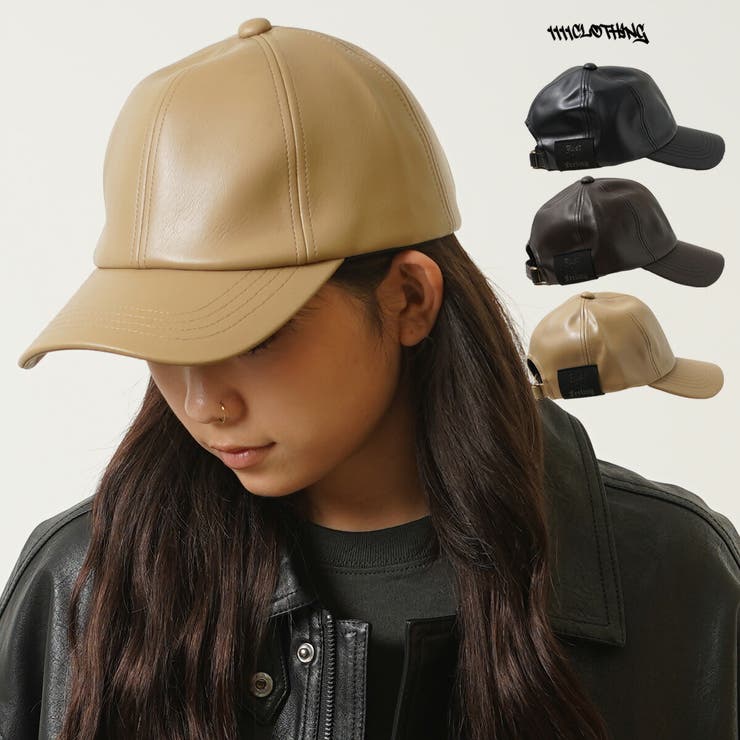ONE 4 PREMIUM 帽子 レディース レザーキャップ レディース PU ローキャップ 合皮 キャップ 黒 ダークブラウン グレージュ サイズ調整可能 男女兼用 ユニセックス 春 秋 冬 韓国ファッション ストリート系 ブランド ストリートファッシ