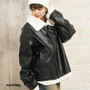 【マラソン期間中 5%OFFクーポン】ONE 4 PREMIUM B3 ジャケット レディース ムートンコート メンズ フライトジャケット PU レザー ムートンジャケット 合成皮革 裏ファー 裏ボア ボアジャケット 暖かい 防寒 ジャケット アウター