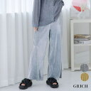 Growing Rich メタリック プリーツ パンツ レディース 春 プリーツパンツ メタリックプリーツ 切りっぱなし ワイドパンツ ウエストゴム トレンド ...