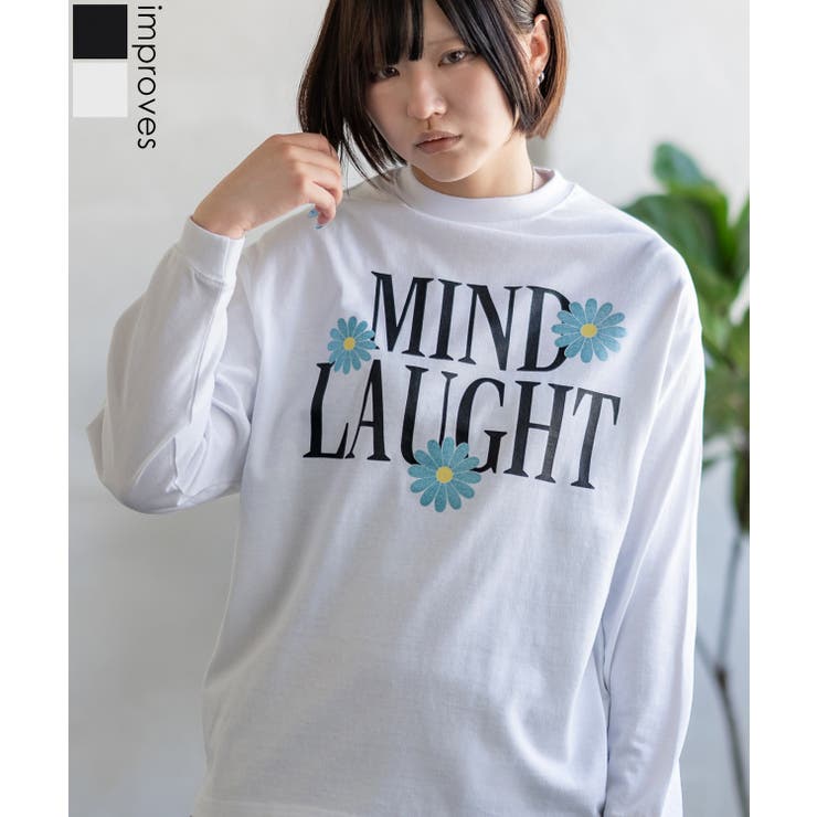 improves 長袖Tシャツ レディース SIDEWAY STANCE サイドウェイスタンス プリント フラワー ロンT Tシャツ カットソー スケーター ストリート 古着MIX 韓国 トップス