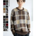 【10%OFFクーポン!11/27(木)1:59まで】improves セーター メンズ モヘアタッチ クルーネックニット 無地 チェック ゼブラ ヒョウ柄 迷...