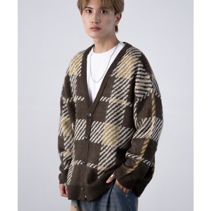 楽天市場】モヘア カーディガン メンズ（カラーブラウン）の通販