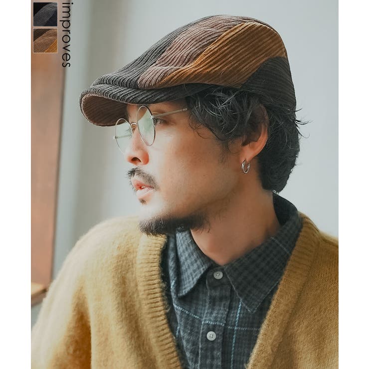 【10%OFFクーポン!11/27(木)1:59まで】improves ハンチング メンズ 切換 帽子 セレクト トラディショナル 大人カジュアル 英国 キレイ...