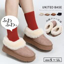 UNITED BASE ベーシックデザイン ふわふわファー 厚底ムートンブーツ 秋冬 S M L LL シューズ・靴