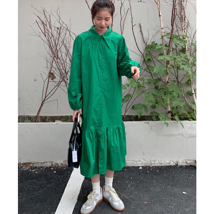 ARGO TOKYO 韓国ファッションレディース夏服ビッグカラーマーメイドワンピース　シャツワンピース　ワンピース　羽織　シャツアウター　ライトアウター　ロングワンピース　マーメイドワンピース　マキシ丈　マキシワンピース ワンピース・ドレス shoplistselect-10059092 SHOPLIST サンプル画像3