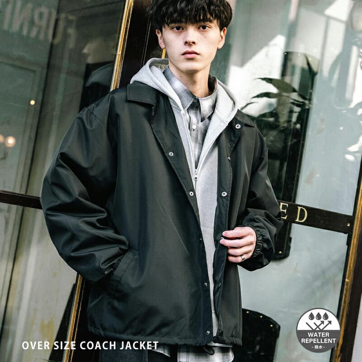 【10％OFFクーポン！2/10(火)1:59まで】Rocky Monroe コーチジャケット DEWSPO 撥水 ライトアウター ブルゾン メンズ レディース オーバーサイズ ビッグシルエット ルーズ ドローストリング 無地 シンプル 耐久性