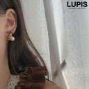 【5/16 1:59まで 5%OFFクーポン】LUPIS リボン×ボールイヤリング アクセサリー