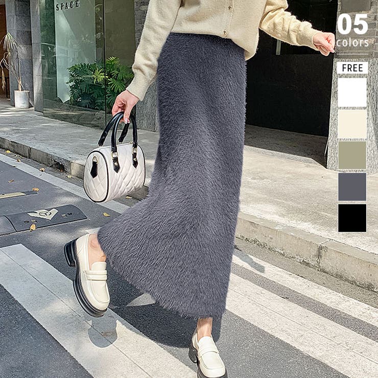 malla（マーラ）の「web限定 ウール混ギンガムチェックスカート