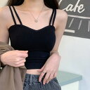 【5/16 1:59まで 5%OFFクーポン】Girly Doll ダブルストラップブラトップ【韓国ファッション】【春夏新商品】 インナー・下着