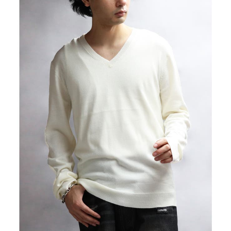 【10％OFFクーポン！11/27(木)1:59まで】8（eight） カシミヤタッチ ニット メンズ セーター Vネック インナー トップス