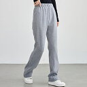 【8/11まで5%OFFクーポン】レースレディース ハイウエスト 裾ジップ ストレート ニット イージーパンツ 裏起毛 女性 レディース ボトム ズボン 秋 冬 保温 温活 あったか 厚手 フリース 起毛 単色 無地 ゆったり カジュアル きれいめ 着ま